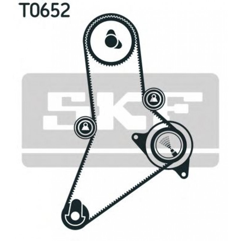 VKMA 02384 SKF Комплект (ремінь+ролики)